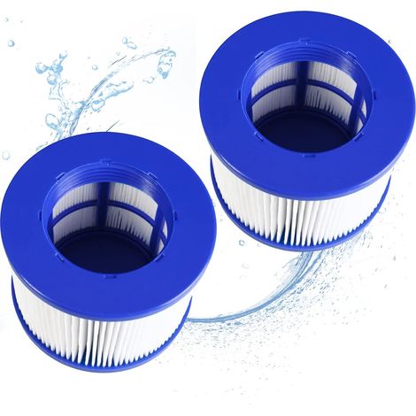 Cartouche Filtrante Pour Spa Gonflable, Compatible Avec Les Modèles Infinite Spa, Clever Spa Et Aquaparx, Dimensions : 75 × 100 Mm, Hauteur : 75 Mm, Cartouche Filtrante Pour Piscine (lot De 2)