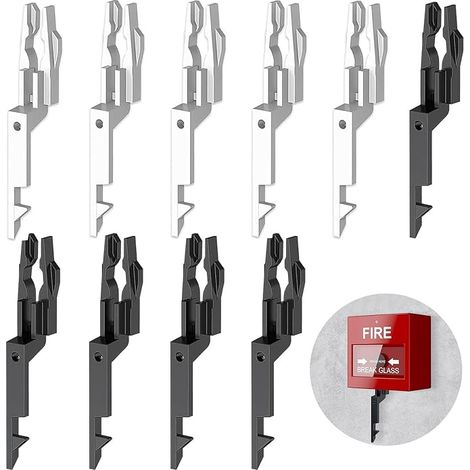 10 Stück Verpackt Mit Manuellem Alarmtestschlüssel – Feueralarmtestschlüssel, Manueller Feueralarmknopf, Notausgangstüröffnerschlüssel – Universell Kompatibel Und I