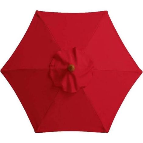 Ersatzdach Für Sonnenschirm, 6 Streben, 2 M, Wasserdicht, Uv-beständig, Ersatzstoff, Rot