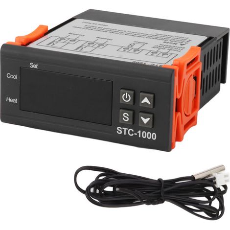 Wechselstrom-temperaturregler 110–220 V, Stc-1000 Digitalthermostat Für Allgemeine Anwendungen Mit Ntc-temperatursensor, Celsius-temperaturregler, Heizen/kühlen