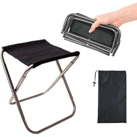 Klapphocker Für Den Außenbereich, Mini-klapphocker Aus Aluminiumlegierung, Ultraleicht Mit Tragetasche, Ideal Zum Angeln, Campen Und Grillen Im Freien.