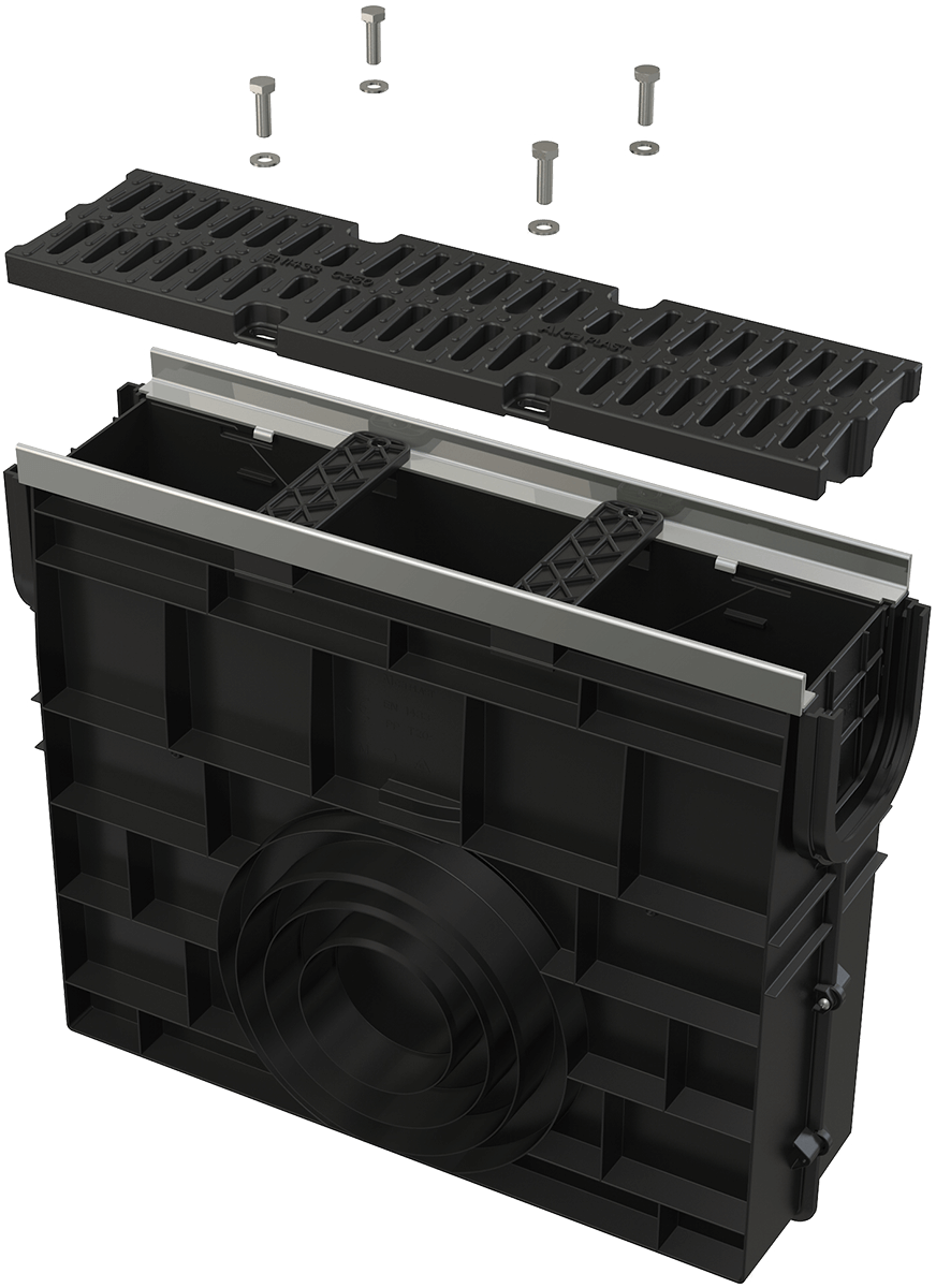 Alcadrain Avz103r-r403 Servicebox Für Entwässerungsrinne