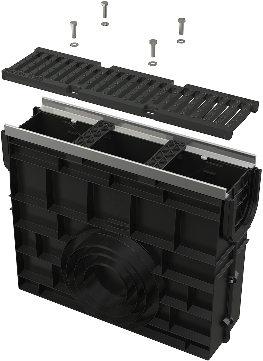 Alcadrain Avz103r-r201 Servicebox Für Entwässerungsrinne