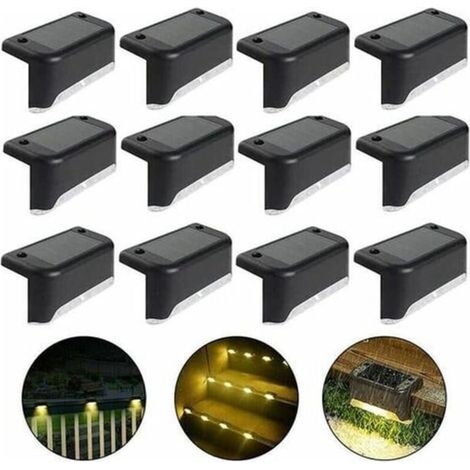 Wasserdichte Solarleuchten Für Zäune, Terrassen Und Treppen, Ip65 (warmweißes Licht, 12er-pack)