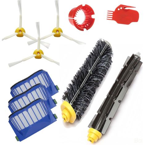 Kit Accessoires Compatible Aspirateur Robot Série 600, Brosses Filtres Brosse Latérale, Pièces Rechange Pour Nettoyage Complet Maison