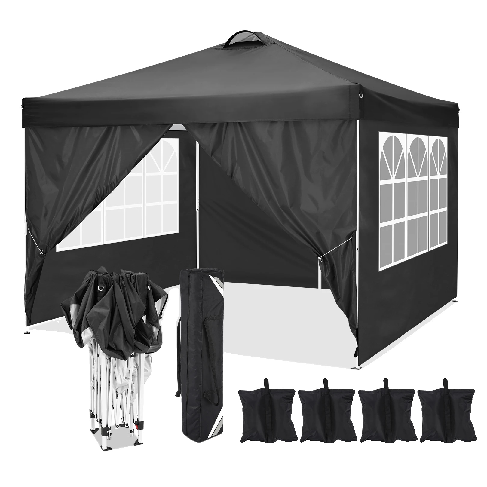 Smoker-grill, Tragbares Design, Multifunktionale Küche, Schwarz