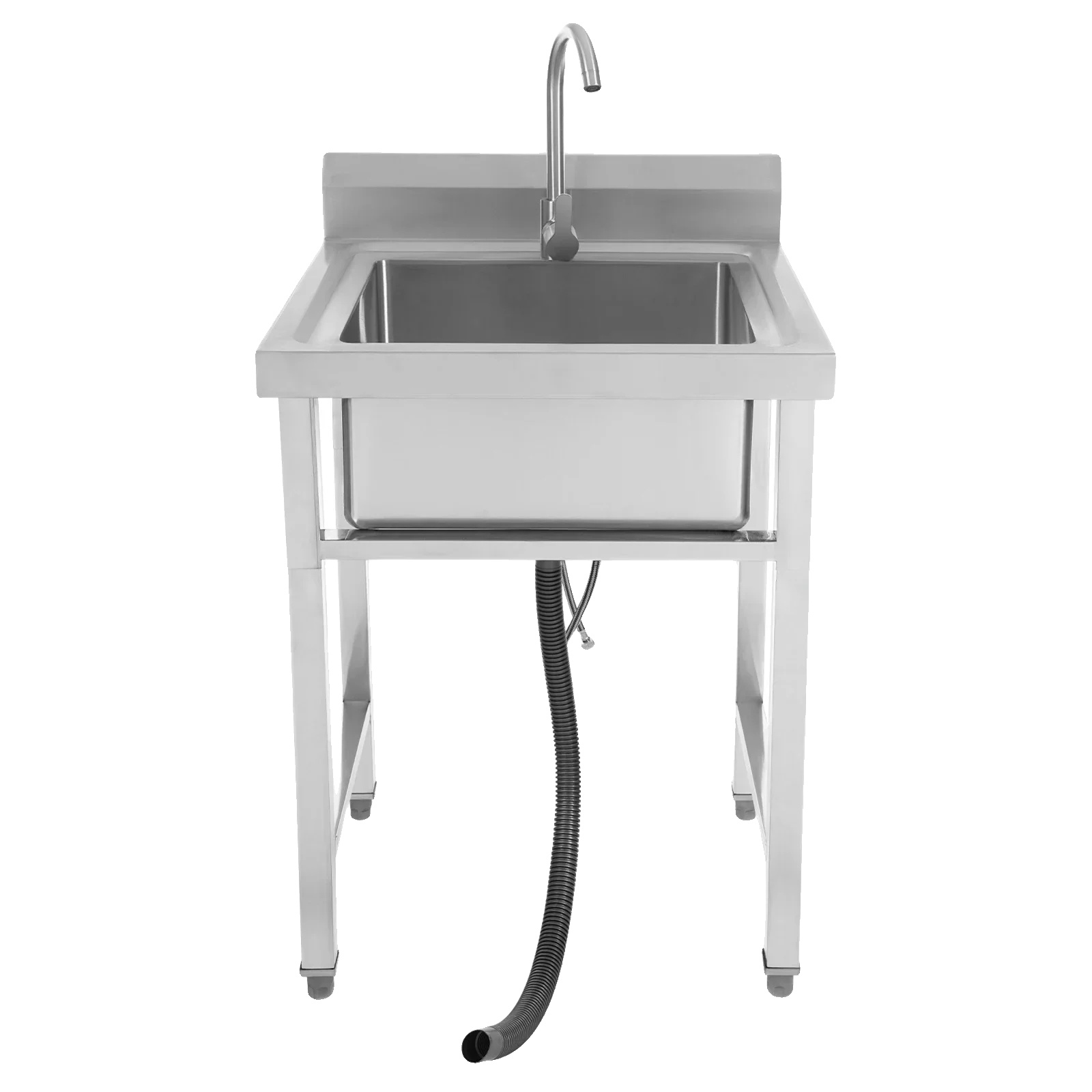Waschbecken, Freistehend, Drehbare Armatur, Silber
