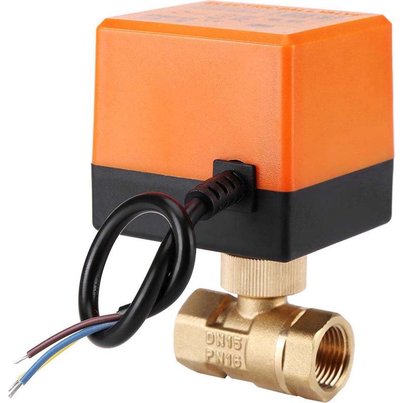 Elektrisch Motorisiertes Kugelventil, Messing, 220 V Ac, 2-wege, 3-adrig, 1,6 Mpa, Dn15-gewinde