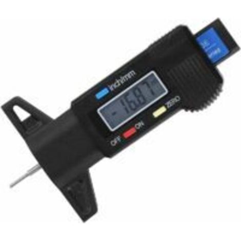 Jauge De Profondeur De Pneu Numérique ， Jauge De Profondeur De Bande De Roulement De Pneu À Étrier, Jauge Métrique/impériale Lcd 0-25 Mm, Sans Batterie, Camion Fourgon De Moto General Motors
