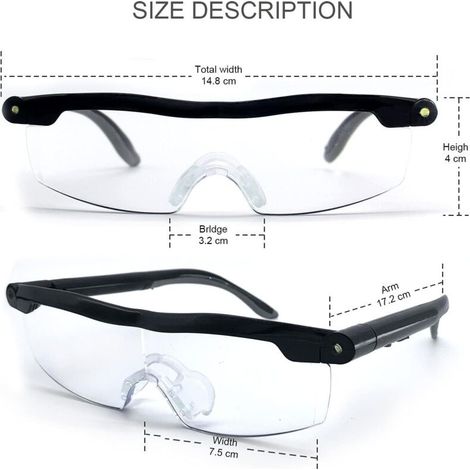 Lunettes De Lecture Avec Loupe Led – Grossissement 160% – Éclairage Intégré Pour Travaux De Précision – Couture, Réparations, Artisanat