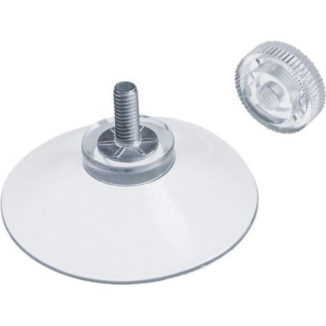 10 X Ventouses Ø 40 Mm Avec Filetage M4x10mm Avec Écrous Moletés Transparent