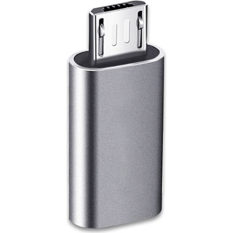 2 Pièces Usb C Adaptateur, Micro Usb Vers Usb C, Adaptateur Usb C Vers Micro Usb Connecteur, Adaptateur Type C Fem Micro Usb Male Connecteur Pour Pc, Galaxy, Mate, Etc (couleur Argent)