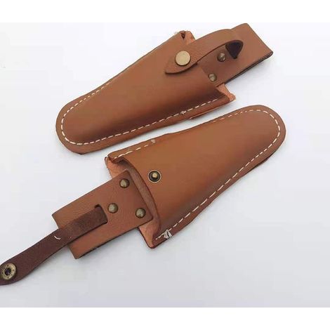 2pcs Gaine De Cuir Outil Holsters Avec Support Ceinture Sac Pour Pinces, Sécateurs, Ux, Couteau Ou Jardin