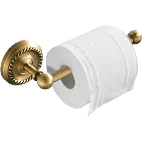 Porte-papier Toilette Avec Laiton Antique 20 Cm Fixation Murale Porte Rouleau Papier Toilette En Bronze Pour Salle De Bain Accessoire De Toilette