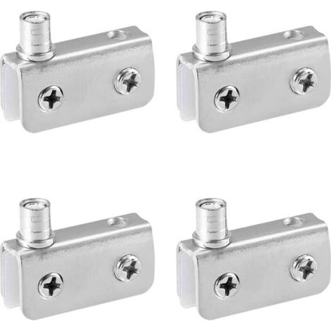 Paquet De 4 Pivot Porte Verre, Charniere Porte Verre, Acier Inoxydable, Ajustement Pour Verre De 5-8mm