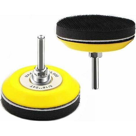 Lot De 2 Patins De Ponçage Auto-agrippants De 7,6 Cm Pour Disques De Ponçage Avec Tige De 6, Mm Pour Perceuse Cisea