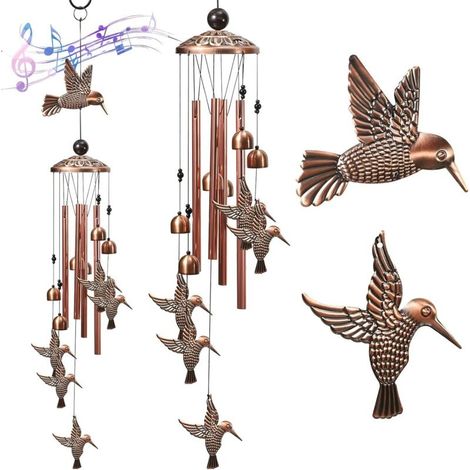 Carillon Éolien, Carillons Éoliens D'Oiseau Rétro Artisanat Ensemble Bricolage Kits De Carillon Éolien Pour Jardin Patio Arrière-cour Décor À La Maison