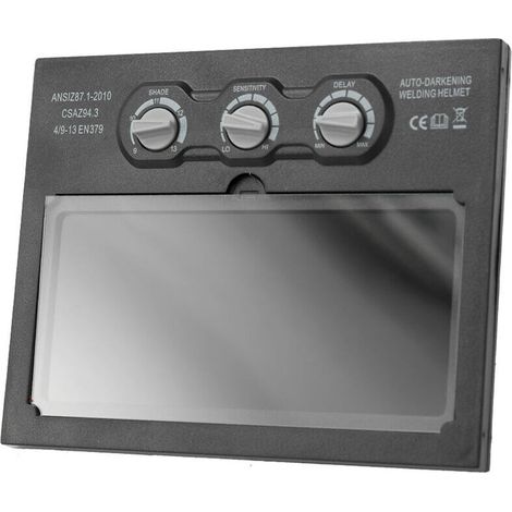 Masque De Soudage À Assombrissement Automatique Solaire – Protection Uv/ir Din 15 – Temps De Commutation 1/10000s – Zone De Visualisation 92,5x42,5mm