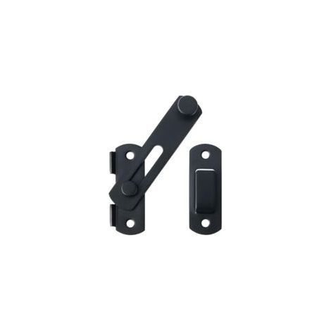 Loquet De Porte Rabattable Robuste, Verrou De Porte De Sécurité, Noir