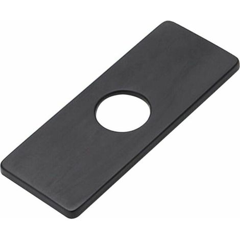 1pc Noir Plaque De Trou D'Évier De Cuisine Pour Robinet De Salle De Bain, Lavabo, Rosace De Robinet En Nickel Brossé