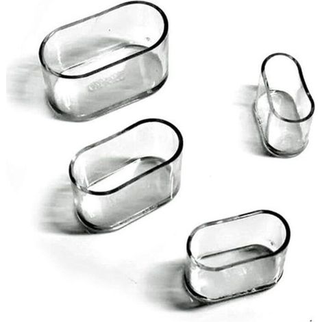 Couvre-jambes De Chaise, Couvre-pieds De Meubles En Silicone Ovale, Protection Anti-rayures Au Sol, 8-24 Pièces Transparentes/24 Pièces15x30mm
