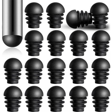(24 Pièces) Bouchons D'Extrémité Ronds Avec Inserts De Tube En Plastique De Diamètre Extérieur De 15.8 Mm Tube D'Embouts De Pied De Chaise Protecteurs De Bouchons En Plastique
