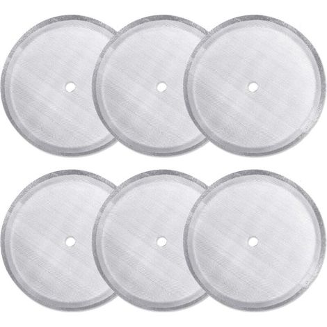 Paquet De 6 Filtres De Remplacement Pour Presse Française, Filtres À Mailles En Acier Inoxydable Réutilisables Pour Cafetière À Presse Française Universelle 1000 Ml/34 Oz/8 Tasses