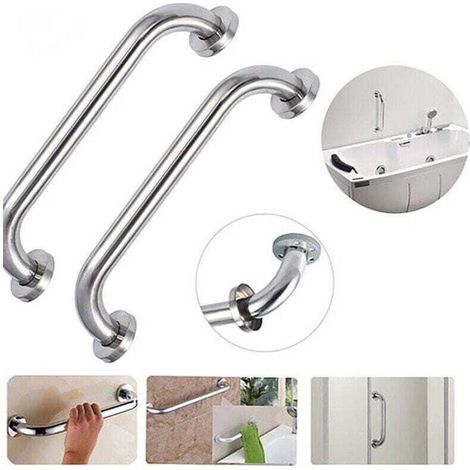 Lot De 2 Barres D'Appui De Douche En Acier Inoxydable De 20 Cm, Pour Baignoire, Porte-serviettes, Barres De Sécurité Murales Pour Enfants, Femmes Enceintes, Personnes Handicapées Et Personnes Âgées
