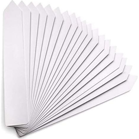 Lot De 100 Étiquettes Pour Plantes De Jardin, 102cm Plantes Plastique Balises Et Marqueur Étanche - Gris Blanc