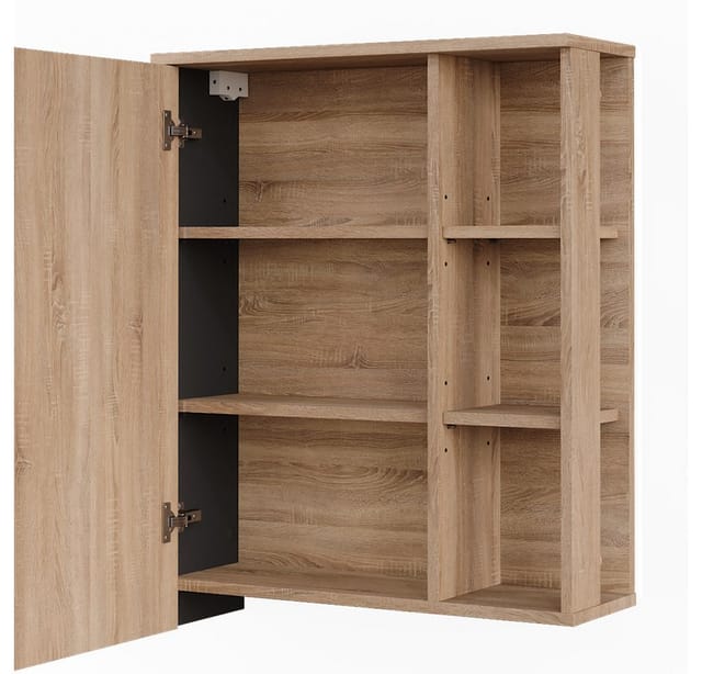 Spiegelschrank Karen, Sonoma/anthrazit, 60 X 75 Cm, Vicco