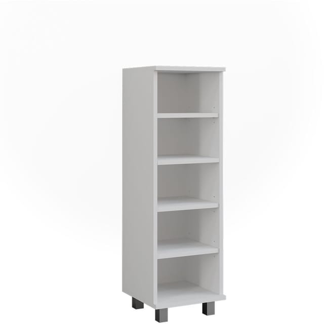 Vicco - Midischrank Ilias, Weiß, 30.2 X 95 Cm Mit 5 Offenen Fächern