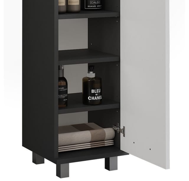 Vicco - Midischrank Ilias, Anthrazit/weiß, 30.2 X 95 Cm Mit Tür