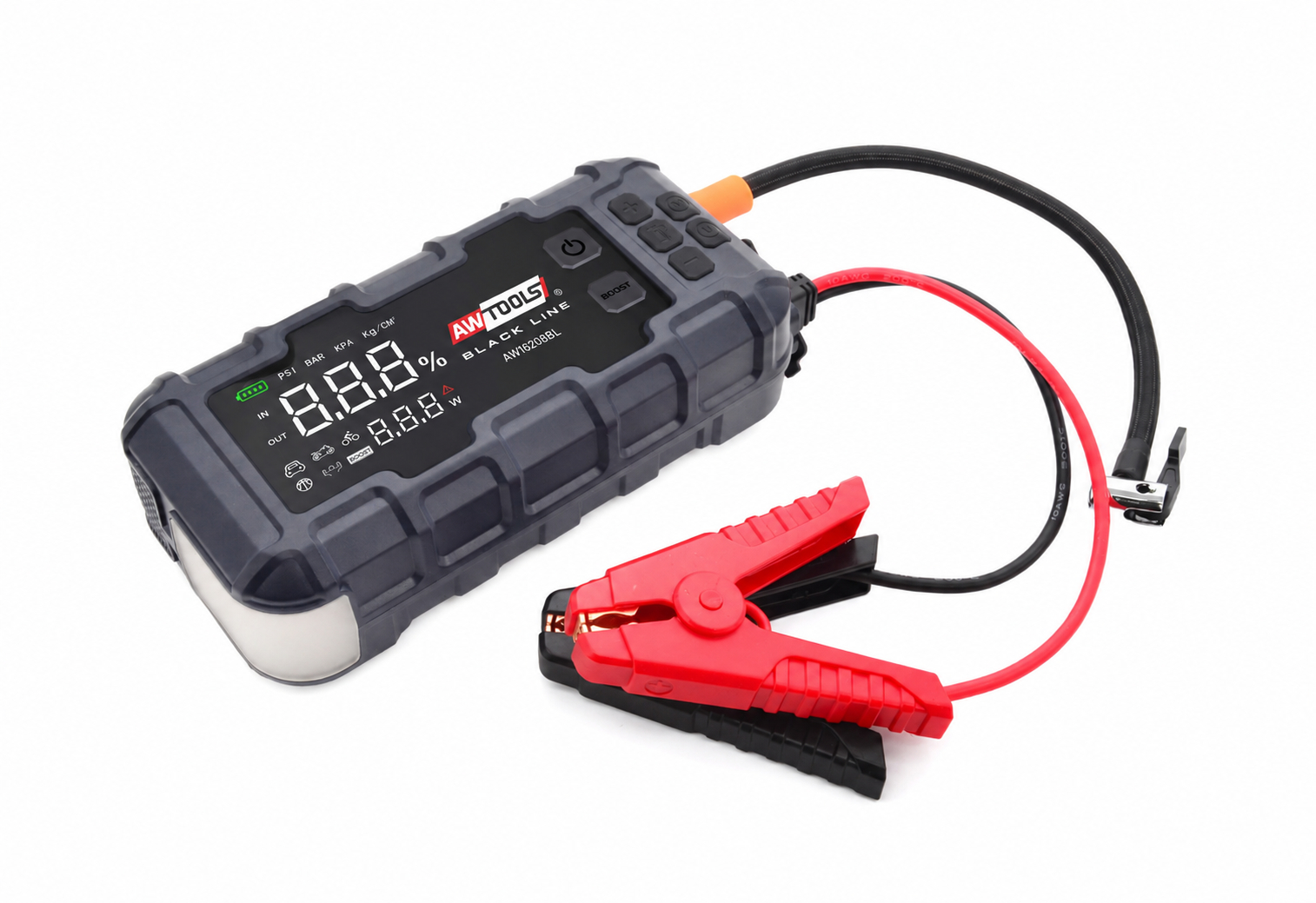 Starthilfe-powerbank-kompressor 4-in-1 Awtools 1200a