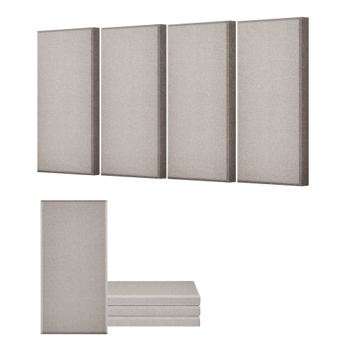 Akustikplatten, 4 Stück, 5,1 Cm Dick, 60,4 X 30 Cm, Fiberglas, Schallabsorbierende Platten, Selbstklebende, Schalldichte Wandplatten, Für Studios, Büros, Heimkinos, Konferenzräume, Kamel