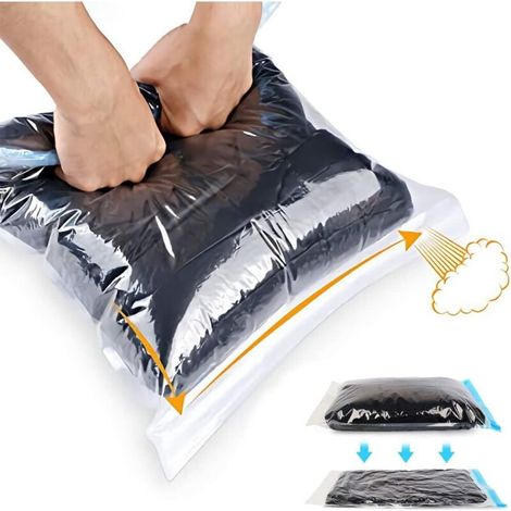 Vakuumbeutel – 10er-pack Platzsparende Beutel – Kein Vakuum Oder Pumpe Erforderlich – Vakuumbeutel Für Die Reiseaufbewahrung – Gepäckorganizer Für Zuhause (blau)