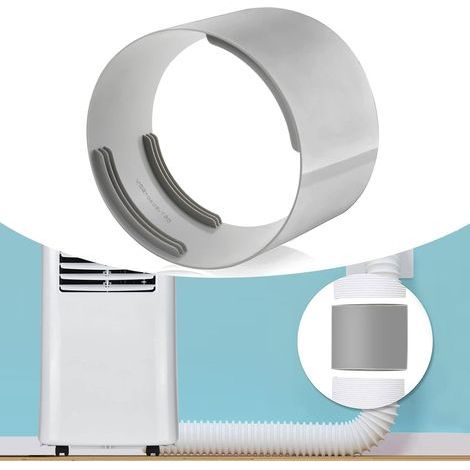 Anschlussstück Für Klimaanlagen-abluftrohre – Universeller 130-mm-adapter – Robustes Und Flexibles Pvc – Schnelle, Werkzeuglose Montage