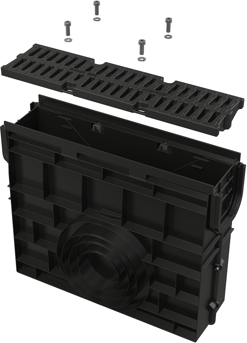 Alcadrain Avz104r-r402 Servicebox Für Entwässerungsrinne