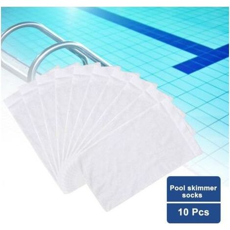 Filtre De Stockage Pour Piscine Avec Chaussette En Nylon, Panier À , 10pièces Écumoire Blanc