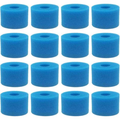Lot De 16 Filtres En Mousse Lavables Et Réutilisables Pour Spa Intex Pure Spa, Type S1