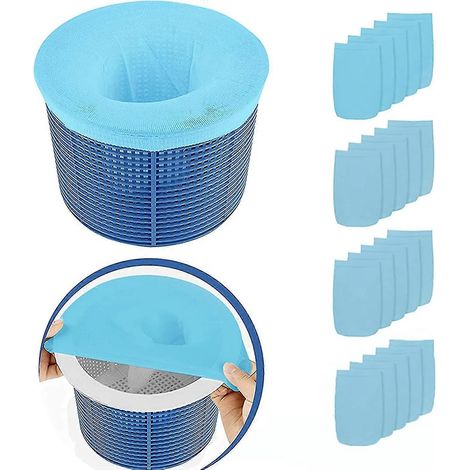Lot De 20 Chaussettes De Skimmer Réutilisables Et Ultra-élastiques Pour Panier De Pompe De Piscine/spa