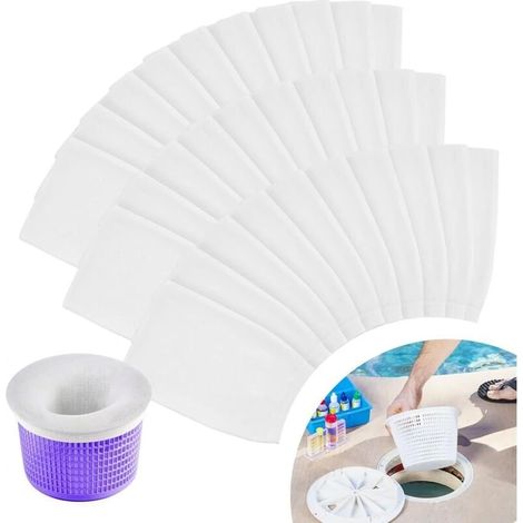 Chaussettes Réutilisables Pour Panier D'Écumoire De Piscine - Lot De 20