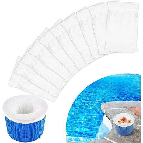(10 Pièces) Chaussettes De Skimmer De Piscine, Chaussettes De Skimmer De Piscine, Panier De Skimmer, Filtre De Piscine, Couvercle De Filtre, Préfiltre Pour Piscine, Chaussettes De Skimmer, Chaussettes