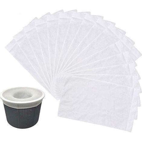 Chaussettes Filtrantes Pour Skimmer De Piscine, Lot De 30, Filtre Pour Skimmer, Préfiltre En Nylon Élastique, Chaussettes Filtrantes Réutilisables Pour Protéger Votre Piscine Des Feuilles Et Des Impur