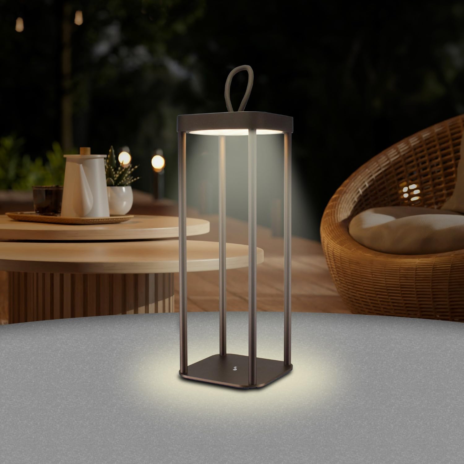 Beper P207ili102 Kabellose Led-tischleuchte, Warmweißes Led-licht, Einstellbare Helligkeit, Wiederaufladbare Lampe Für Den Innen- Und Außenbereich, Schutzart Ip44, Usb Typ-c Im Lieferumfang Enthalten,
