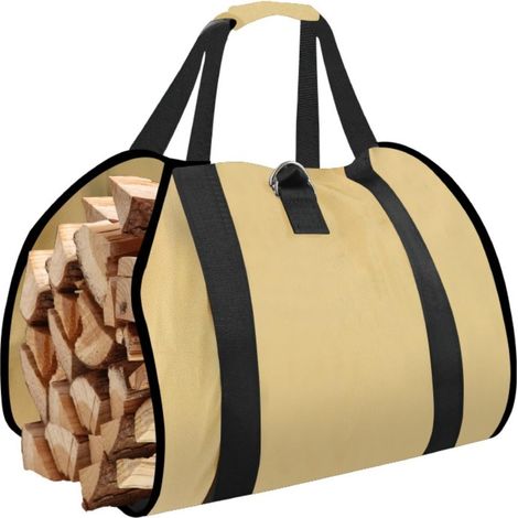 Toile Cirée Robuste Pour Bois De Chauffage, Grands Sacs Fourre-tout À Bûches, Sacs Fourre-tout Pour Bois De Chauffage Avec Poignées Pour Un Transport Facile