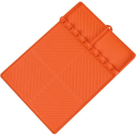 Tapis De Grill En Silicone, D'Étagère Latérale En Silicone Chauffante Mat,de Silicone, Repos Ustensile, Lave-vaisselle Gadget De Cuisine Sûre Pour Comptoir En Barbe