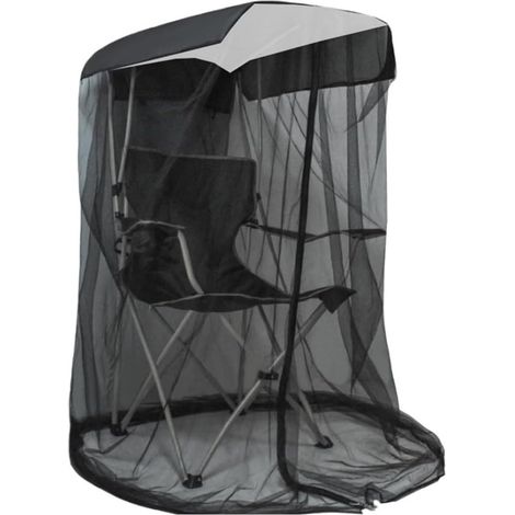 Filet Moustiquaire Portable Pour Chaise De Camping – 82x89x160 Cm,protection Anti-insectes Pour Pêche, Jardin Et Terrasse, Facile À Installer (noir)-tente Uniquement