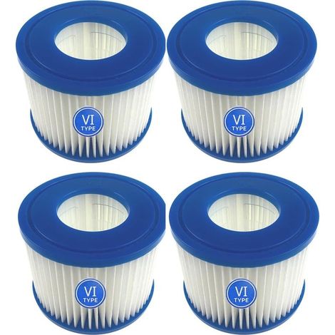 Cartouches De Rechange Pour Filtre De Piscine Lay-z-spa Bestway Flowclear, Compatibles Avec Le Filtre Bestway Vi, Pour Monaco, Taille 6-58323, Lot De 4
