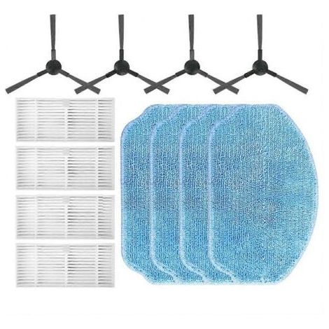 Accessoires Pour Aspirateur Robot Mamibot Provac Titan : Brosse Latérale, Filtre Hepa, Chiffons De Nettoyage, Spar
