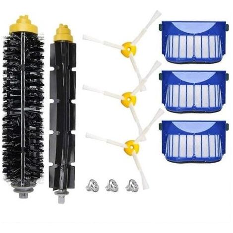 Accessoires Pour Aspirateur Irobot Roomba Série 600 (660/670/680/690/6) : Brosse En Caoutchouc, Filtres Hepa